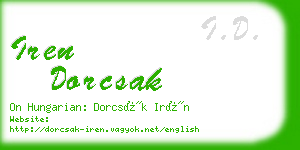 iren dorcsak business card